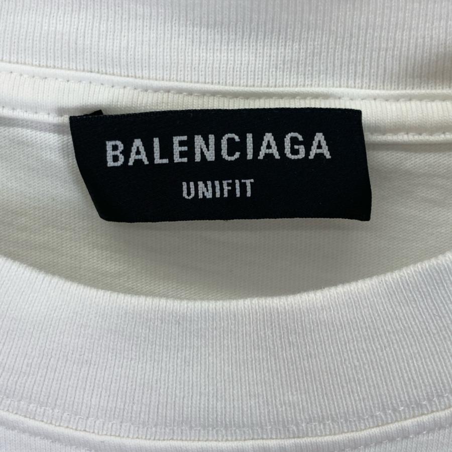BALENCIAGA（バレンシアガ） 21年 651795 ホワイト ロゴ 半袖 ビック 