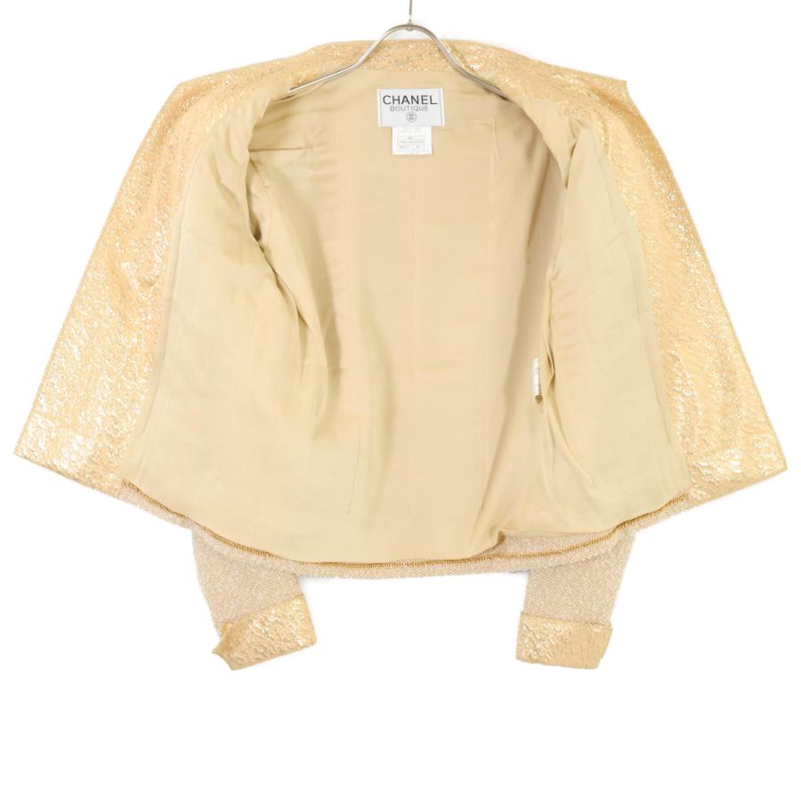 CHANEL 美品 シャネル 96年 P08514W02324 ココマークボタン ツイード  