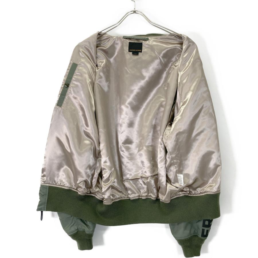 HYSTERIC GLAMOUR ヒステリックグラマー カーキ LOGO SCRATCH MA-1