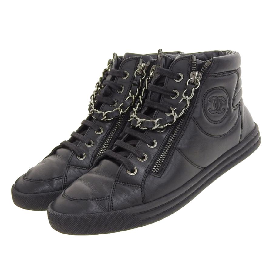 CHANEL（シャネル） ココマーク レザー ハイカットスニーカー シューズ