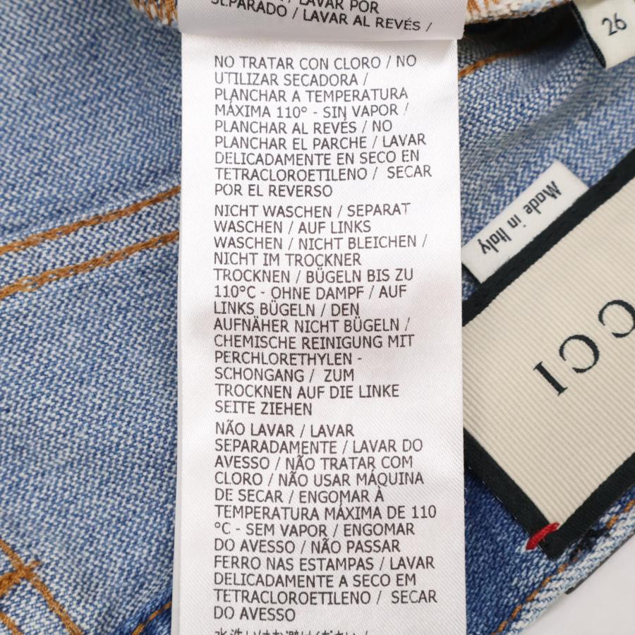 GUCCI 美品/国内正規 グッチ 502779 パッチデザイン デニム ショート  