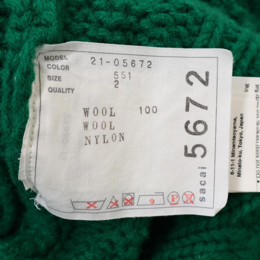 sacai（サカイ） 21-05672 ツイストケーブル ハイネック プルオーバー