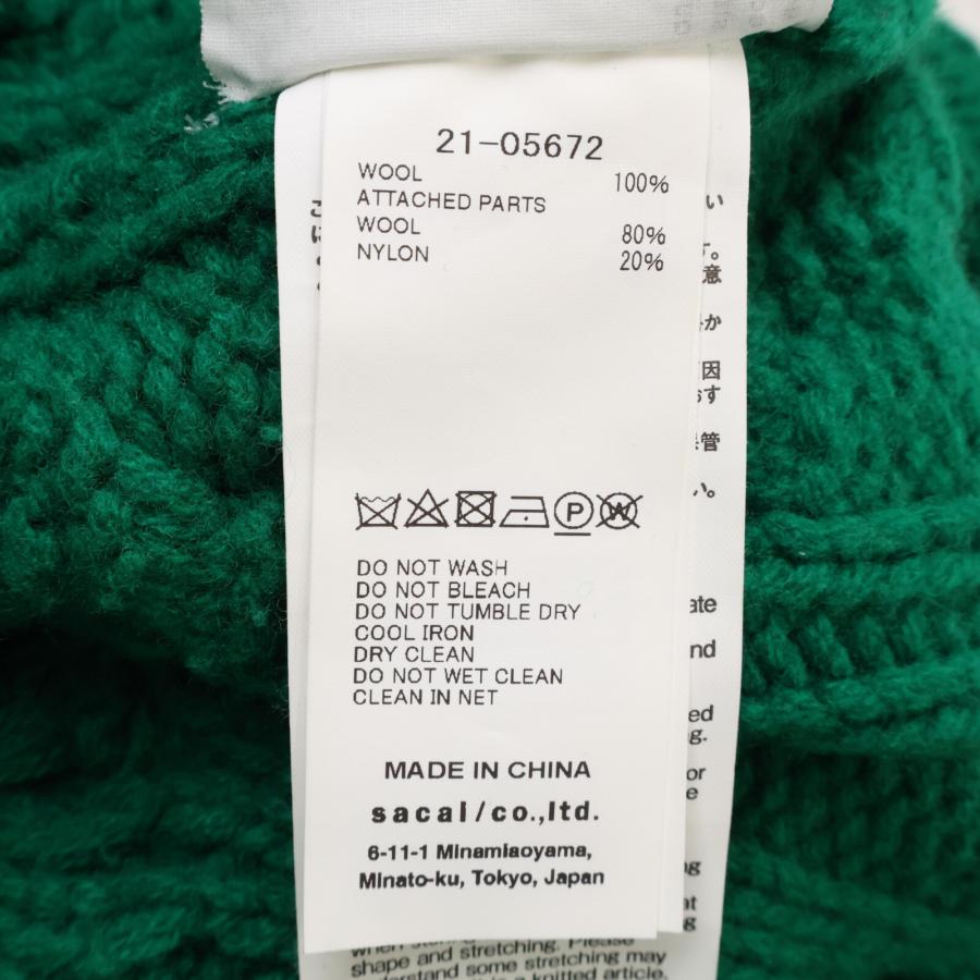 sacai（サカイ） 21-05672 ツイストケーブル ハイネック プルオーバー