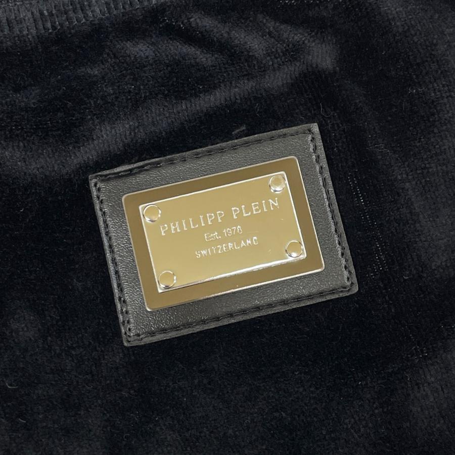 フィリッププレイン ブラック ベロア スワロフスキー ジャージ セットアップ XS PHILIPP PLEIN フィリッププレイン ブラック ベロア スワロフスキー