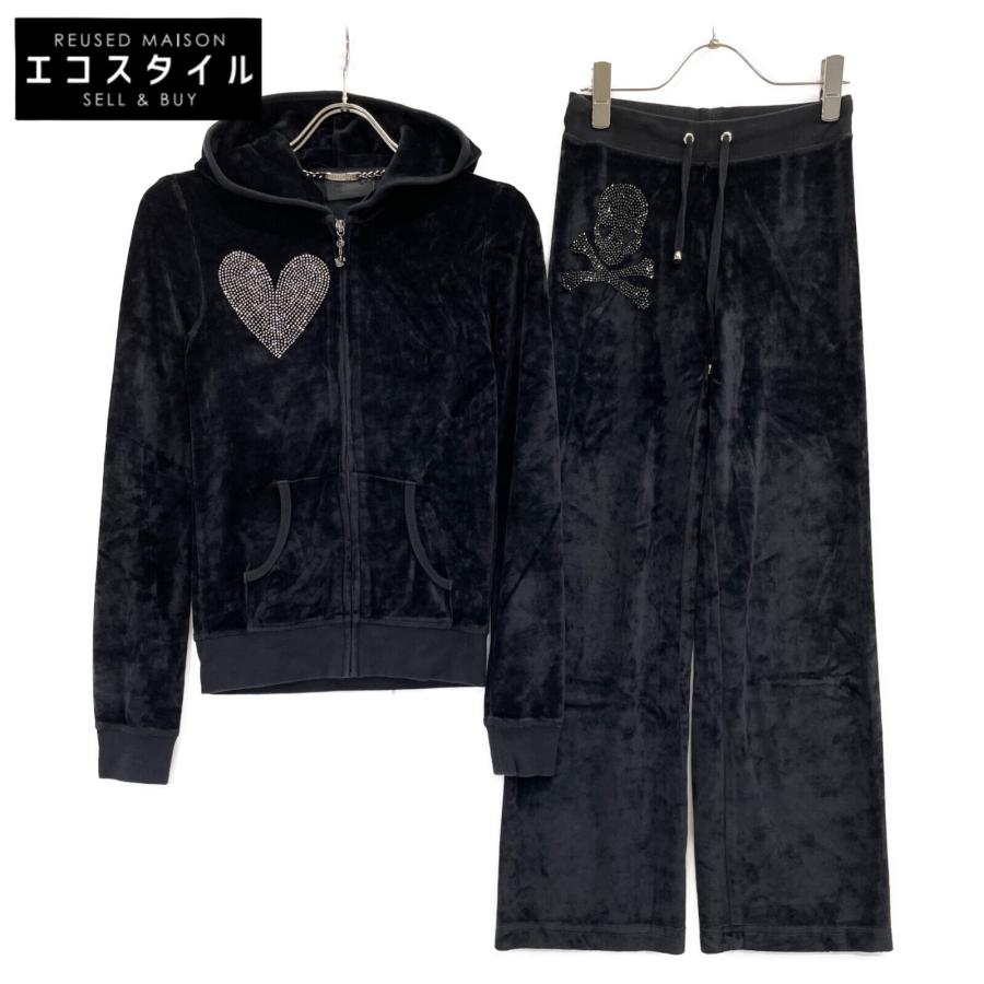 PHILIPP PLEIN フィリッププレイン ブラック ベロア スワロフスキー  