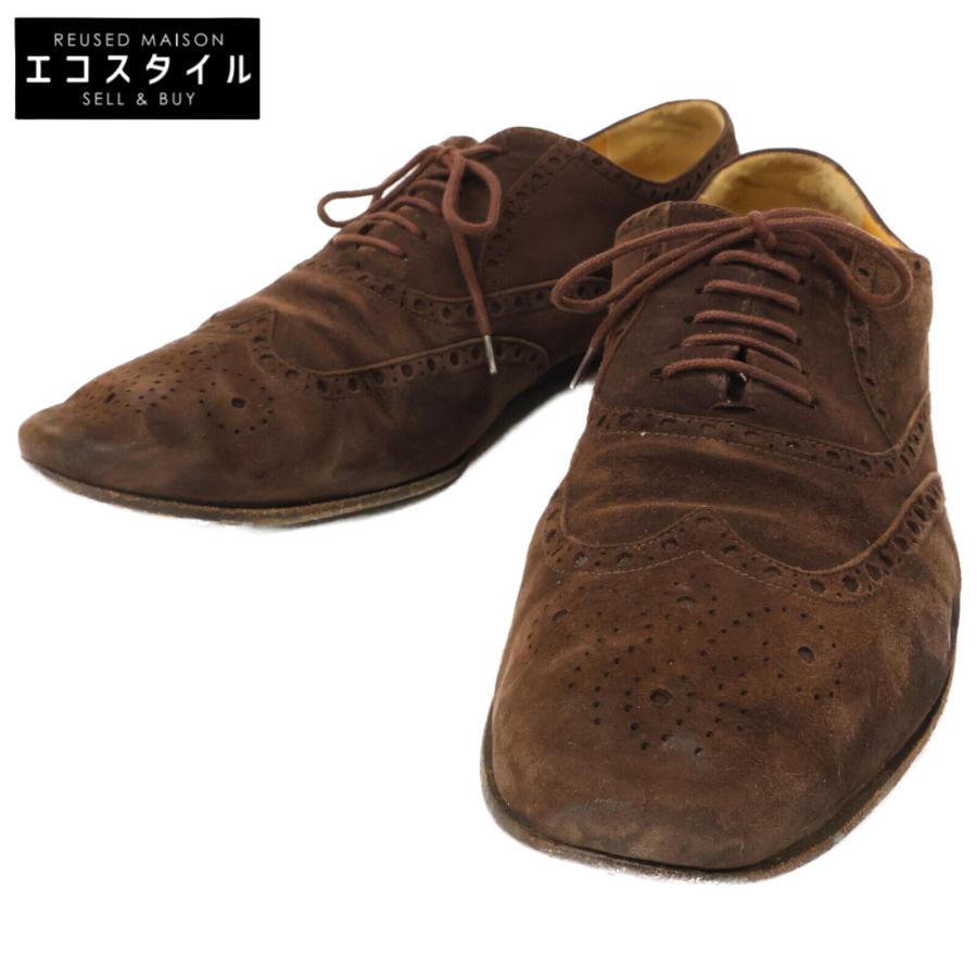GUCCI（グッチ） 189972 スエード パンチドキャップ ドレス シューズ 