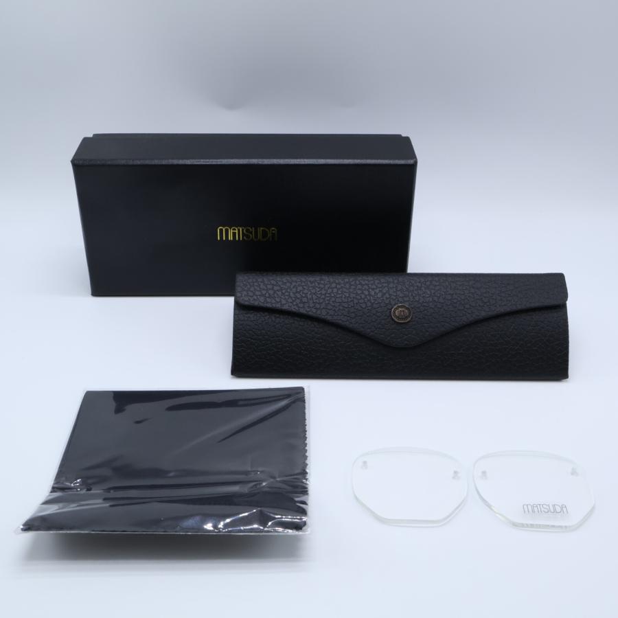 美品 MATSUDA マツダ M3104-A BG 度入りレンズ ヘキサゴン ツー