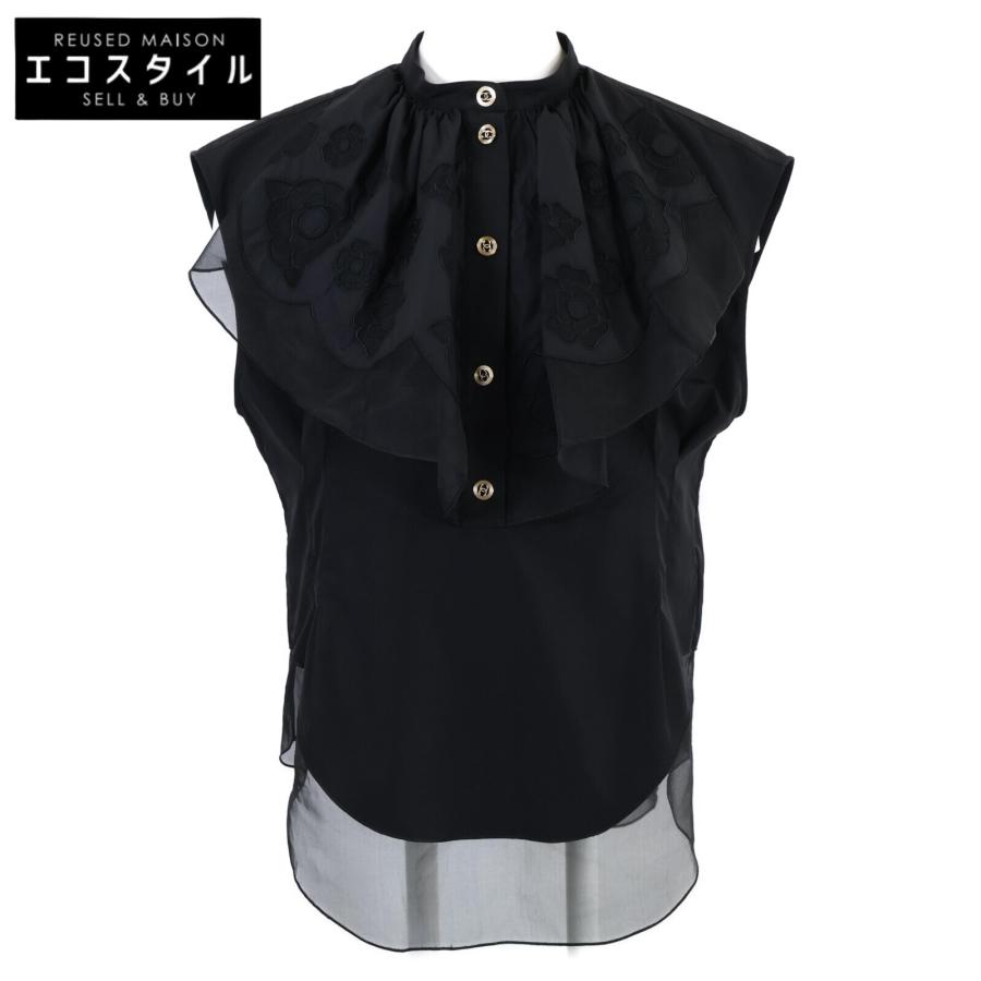 CHANEL 美品 国内正規 シャネル 20P P63172V48585 カメリア刺繍 レース  