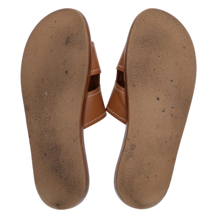 HERMÈS ブラウン スライドサンダル エルメス ブラウン スライドサンダル