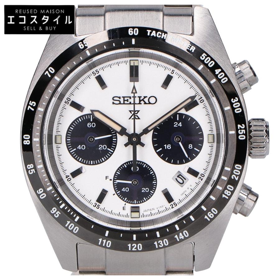 セイコー プロスペック ソーラークロノグラフ 時計 シルバー メンズ