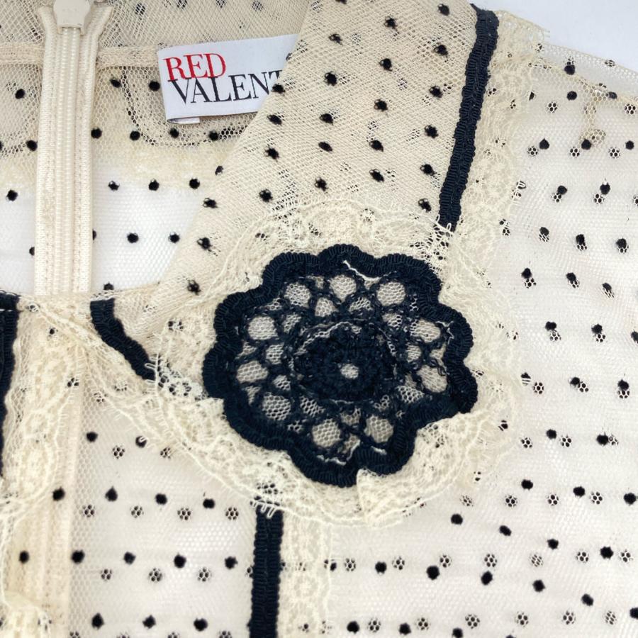 RED VALENTINO レッドヴァレンチノ UR3AE00W57N レース ドット 半袖 