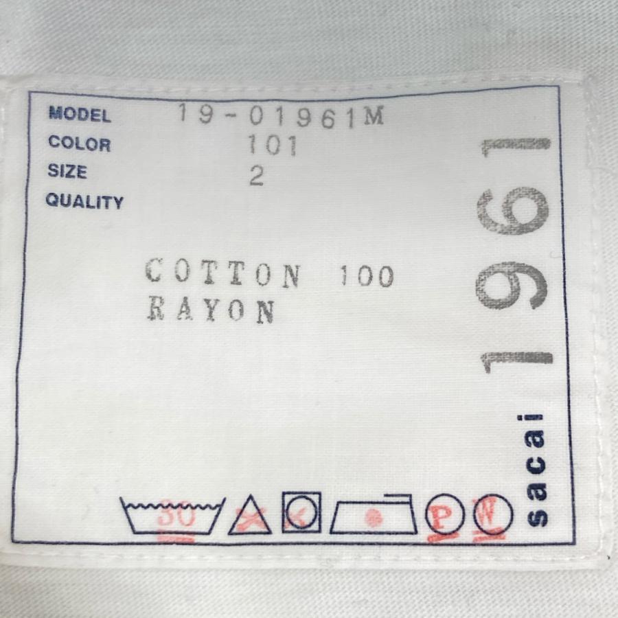 sacai サカイ 19-01961M × Dr.Woo コットン タトゥー刺繍Tシャツ  
