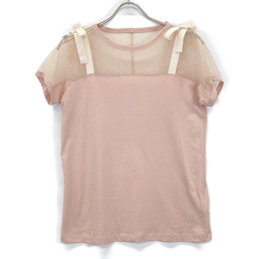 美品✨ヴァレンティノ　VALENTINO レース　トップス　ピンク　フラワー ヴァレンティノ VALENTINO レース トップス ピンク フラワー