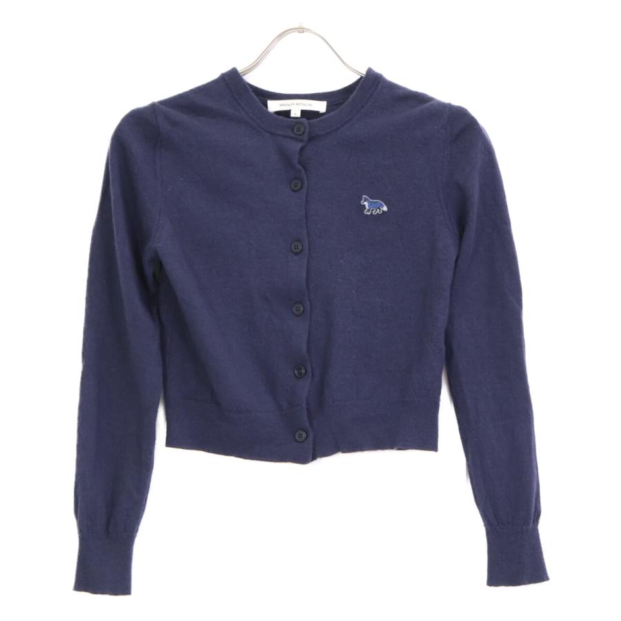 MAISON KITSUNÉ ネイビー カーディガン S MAISON KITSUNÉ ネイビー