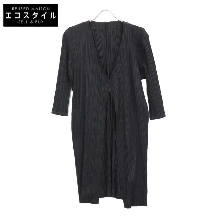 プリーツプリーズ　タタミカーディガン2点セット　グレー・ブラック PLEATS PLEASE プリーツプリーズ 18SS PP81-JA642 ブラック ロング