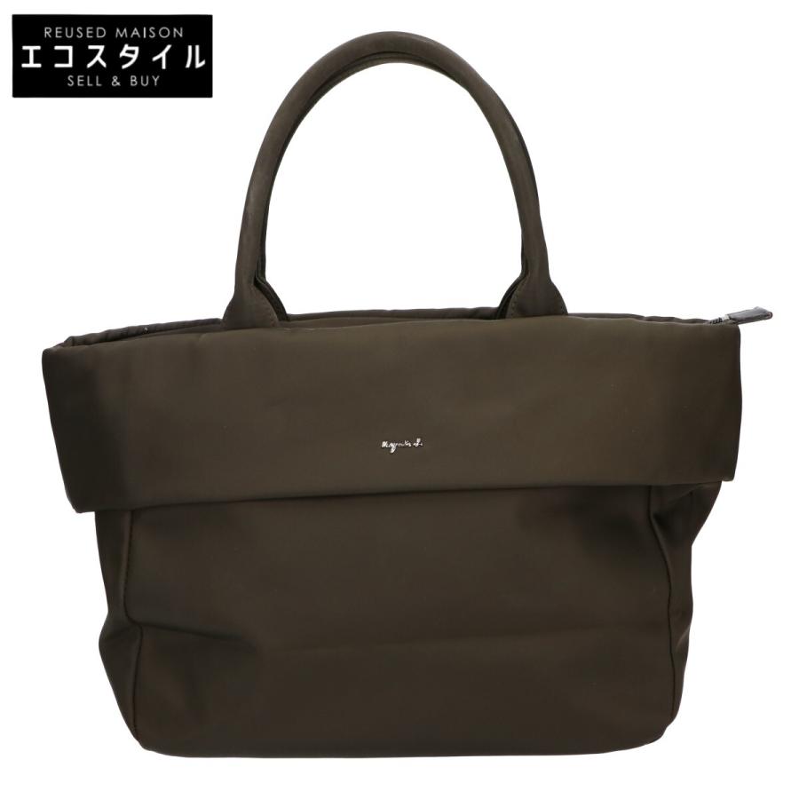 新品☆アニエスベーagnes b. ナイロン2wayバッグ カーキ☆トート