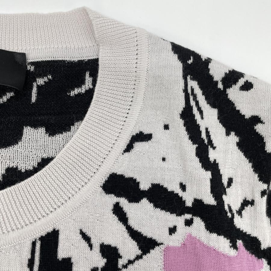 FENDI フェンディ 21年 FZX038 ホワイト マルチカラー 薄手セーター 50  