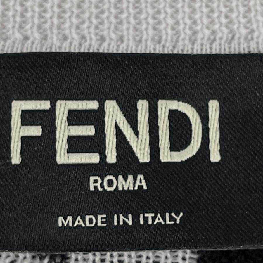 FENDI フェンディ 21年 FZX038 ホワイト マルチカラー 薄手セーター 50  