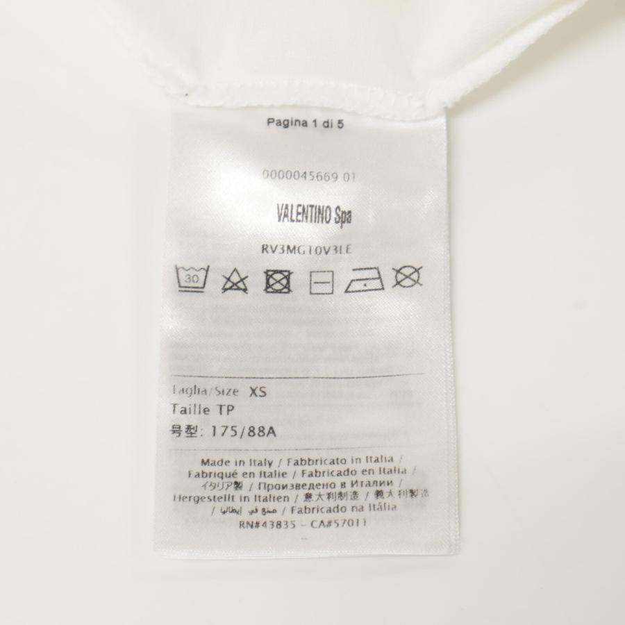 VALENTINO ヴァレンティノ RV3MG10V3LE ホワイト ロゴ Tシャツ XS