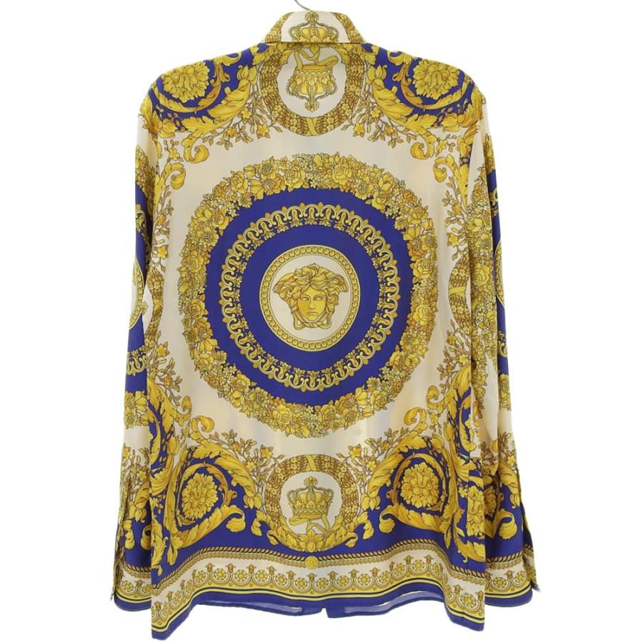 VERSACE ヴェルサーチ バロック柄 総柄 シルク シャツ トップス メンズ