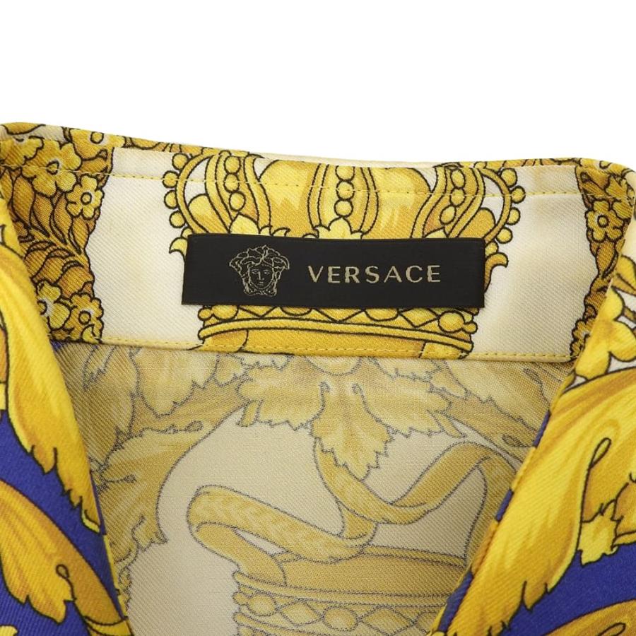VERSACE ヴェルサーチ バロック柄 総柄 シルク シャツ トップス メンズ