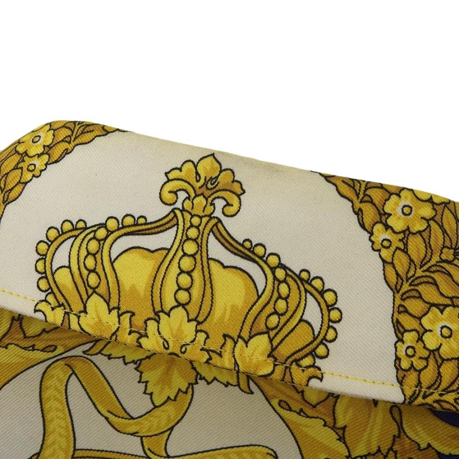 ベルサーチ バロック シルク ニット 総柄 センターロゴ M VERSACE ヴェルサーチ バロック柄 総柄 シルク シャツ トップス メンズ