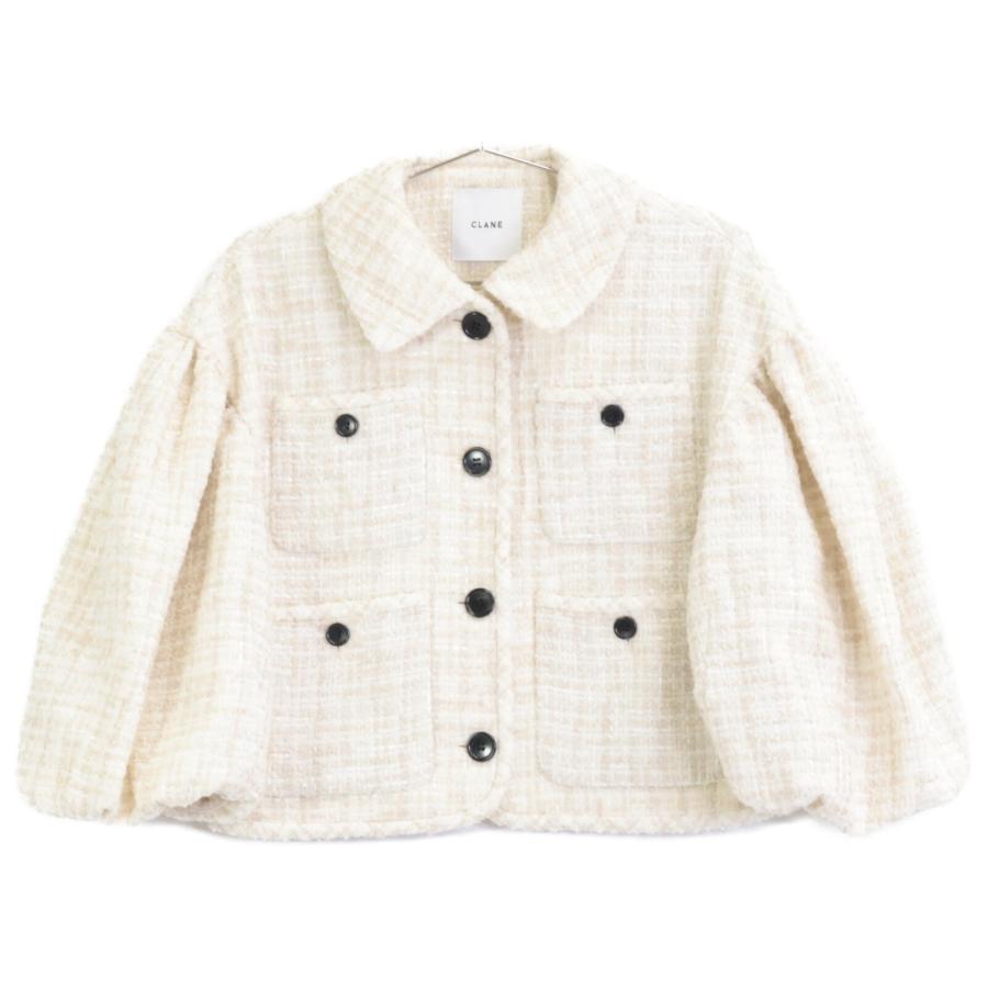 CLANE MIX TWEED PUFF SLEEVE JACKET CLANE/クラネ/MIX TWEED PUFF