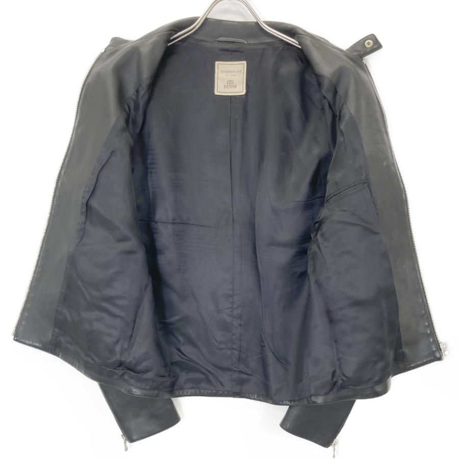 DENIM×TOMORROWLANDラムレザーシングルライダース（サイズ：44） セール】【別注】DENIM×TOMORROWLAND ラムレザー シングルライダース