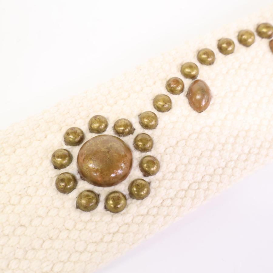 HTC エイチティーシー スタッズ キャンバス/レザー リング ベルト 34  