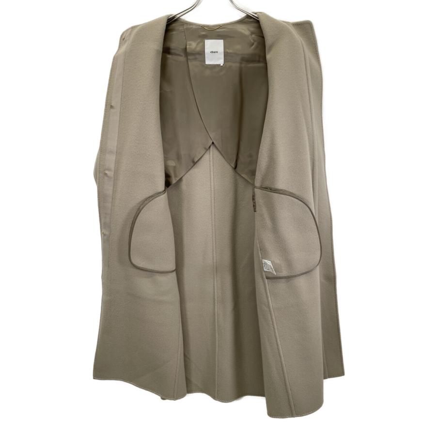 エブール ebure ベージュ リバーロングコート ベルト付き エブール ebure ベージュ リバーロングコート ベルト付き