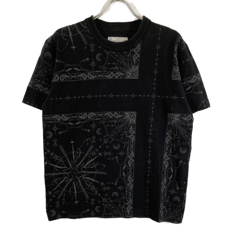 sacai ×dr.woo 19-01962M Tシャツ ブラック サイズ3 sacai（サカイ） ×Dr.Woo 20-02343M ブラック バンダナプリント T
