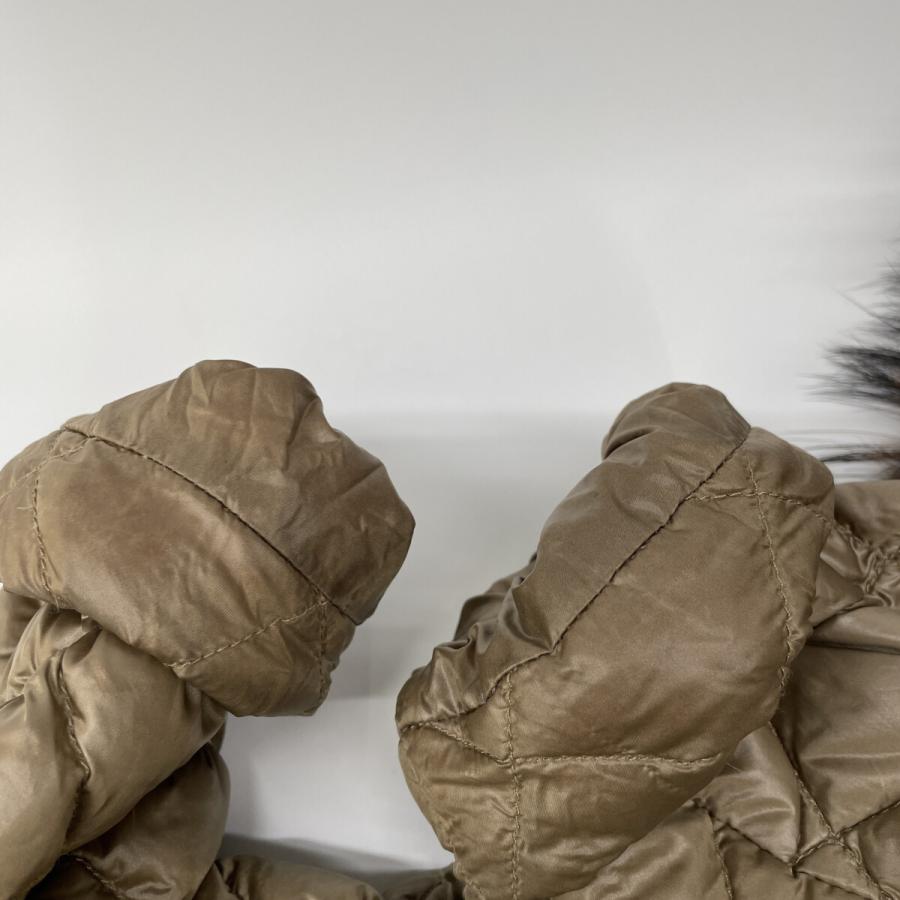 美品TATRAS タトラス ウッチェリエラ Aライン ダウンコート キルティング TATRAS タトラス LTA15A4399 ブラウン ファー付き キルティング ダウン