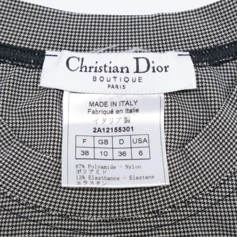 国内正規 Christian Dior クリスチャンディオール 2A12155301 J'ADORE DIOR ハウンドトゥース ノースリーブ カットソー F36の画像