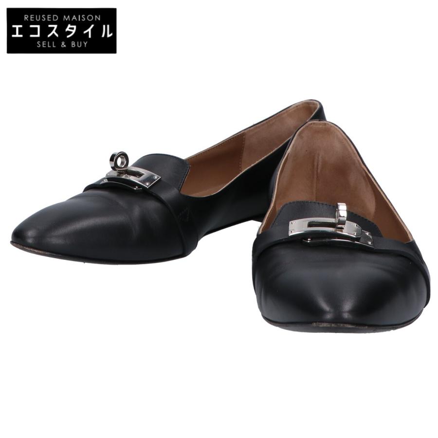 HERMES エルメス ケリー アーモンドトゥ フラット シューズ 38 1/2
