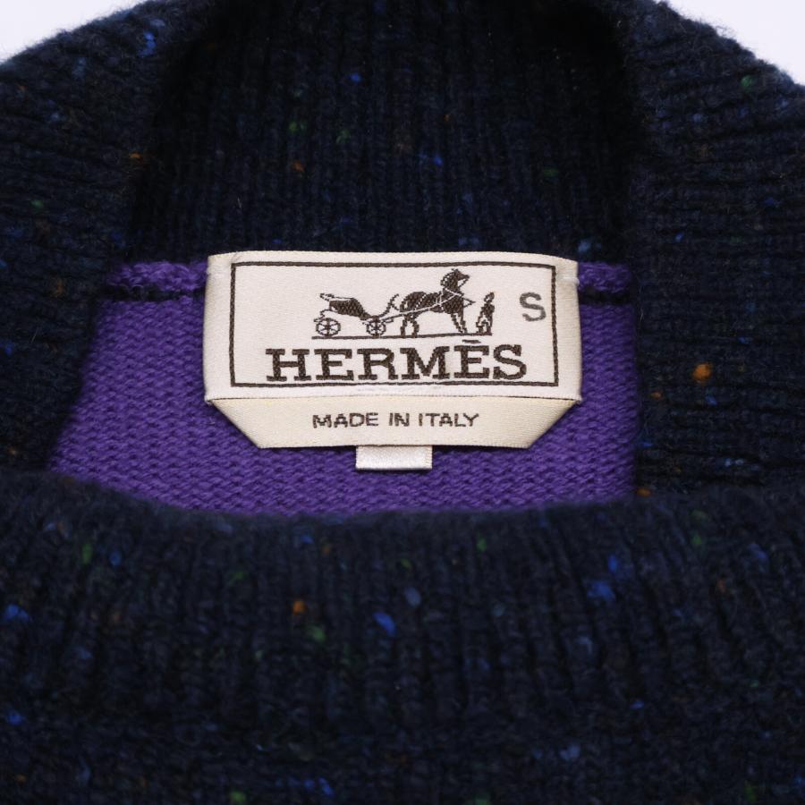 新品同様 国内正規 HERMES エルメス ウールカシミヤ ロングスリーブ
