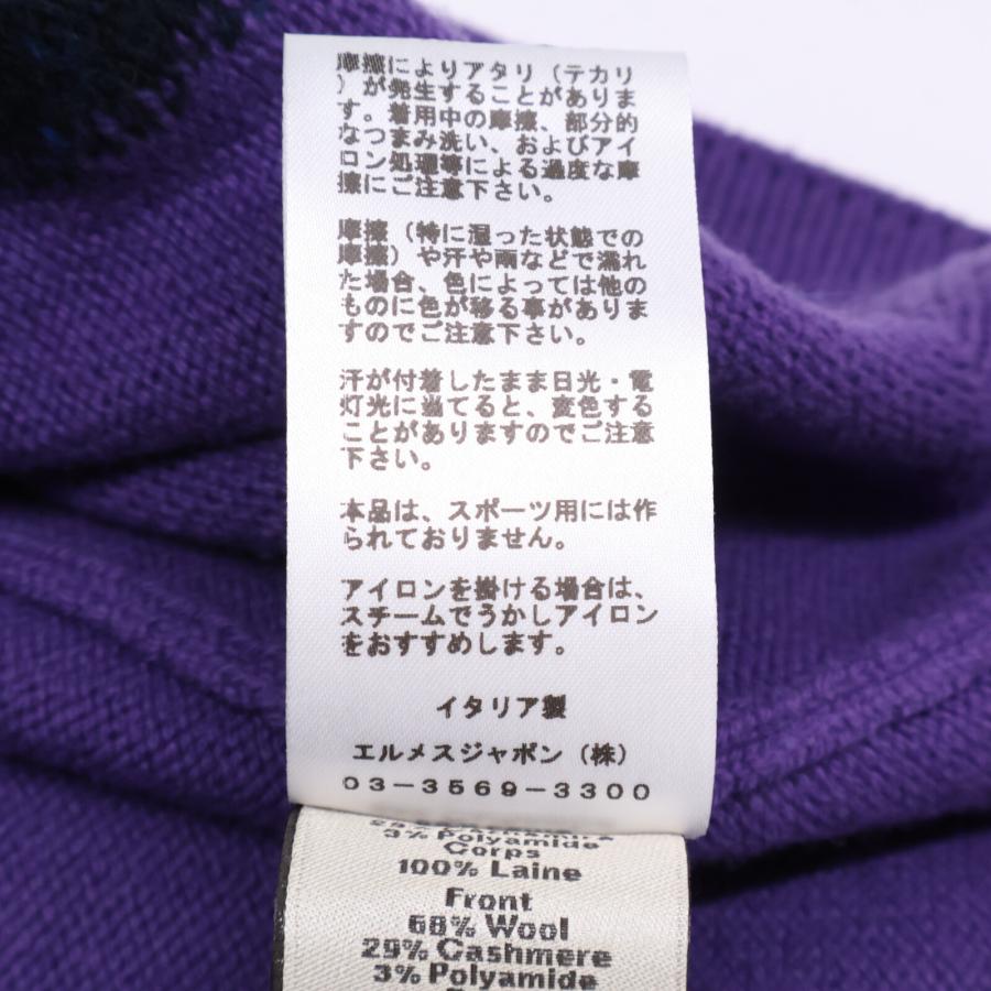 新品同様 国内正規 HERMES エルメス ウールカシミヤ ロングスリーブ