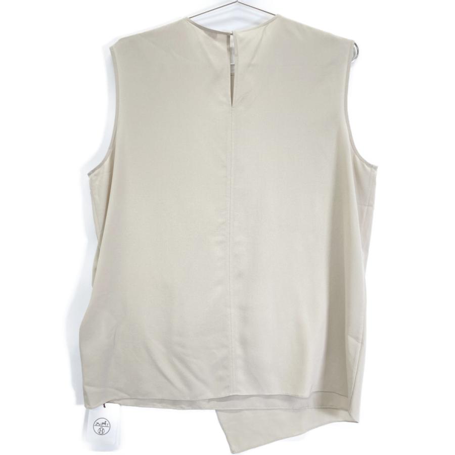 新品同様/国内正規 HERMES エルメス シルク100％ ノースリーブ 
