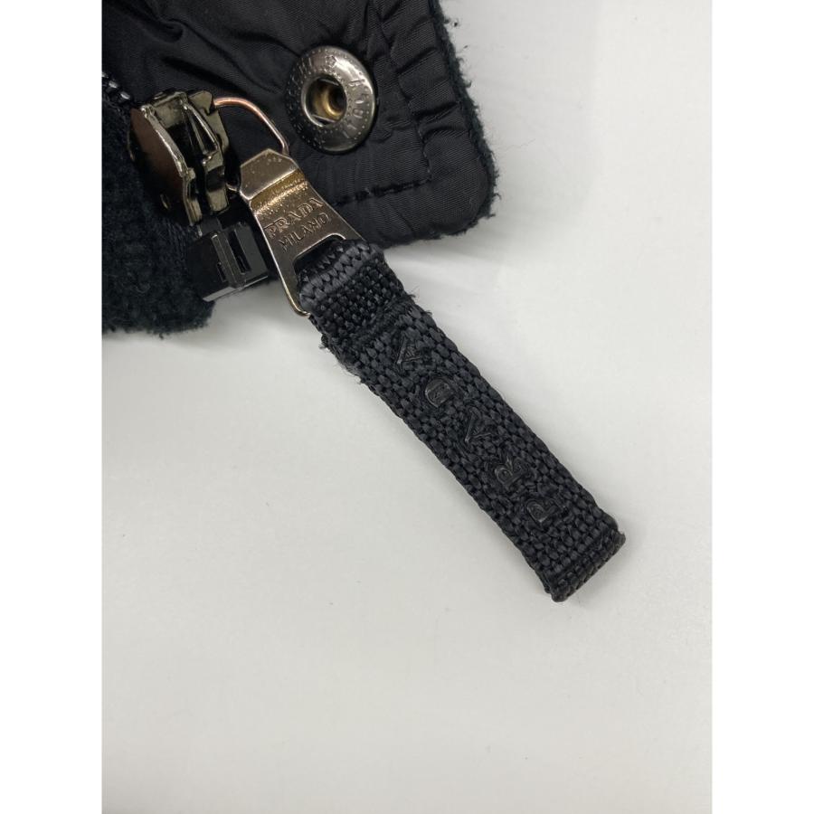 PRADA SPORT プラダスポーツ 000ET ブラック リブネック ハーフボタン