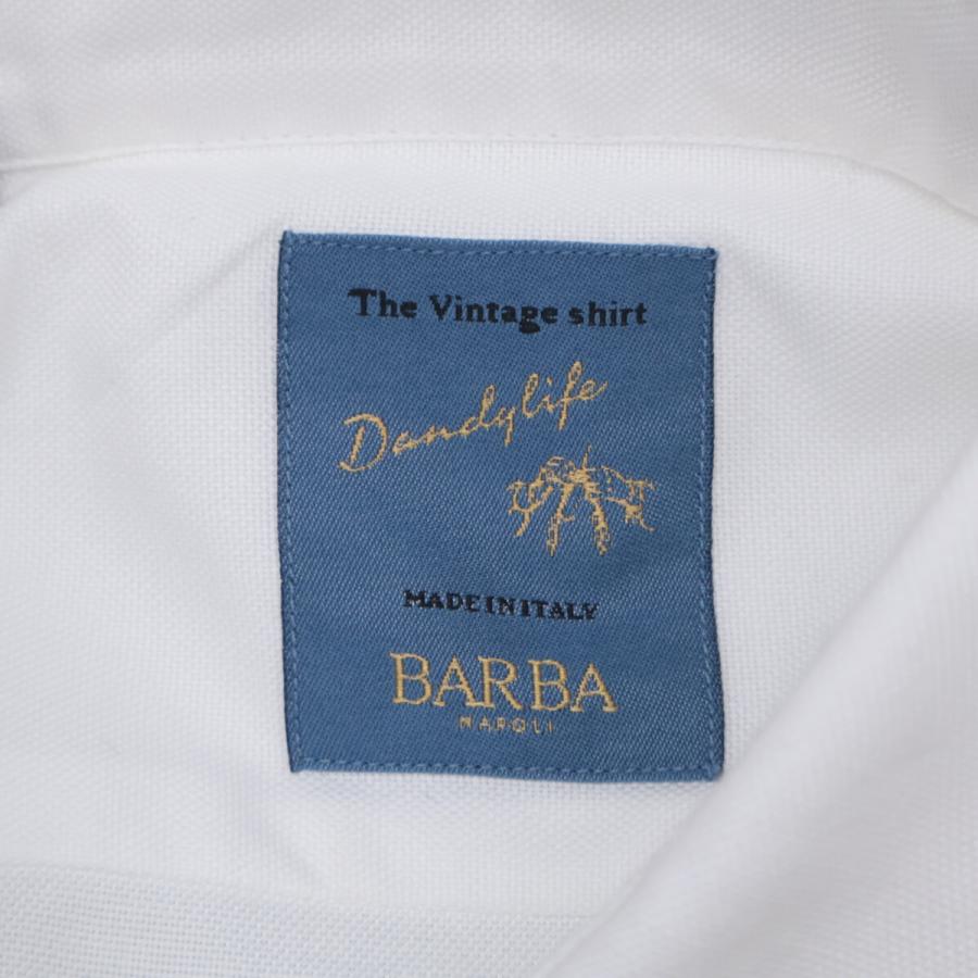 BARBA（バルバ） ダンディライフ ホワイト コットン シャツ ホワイト