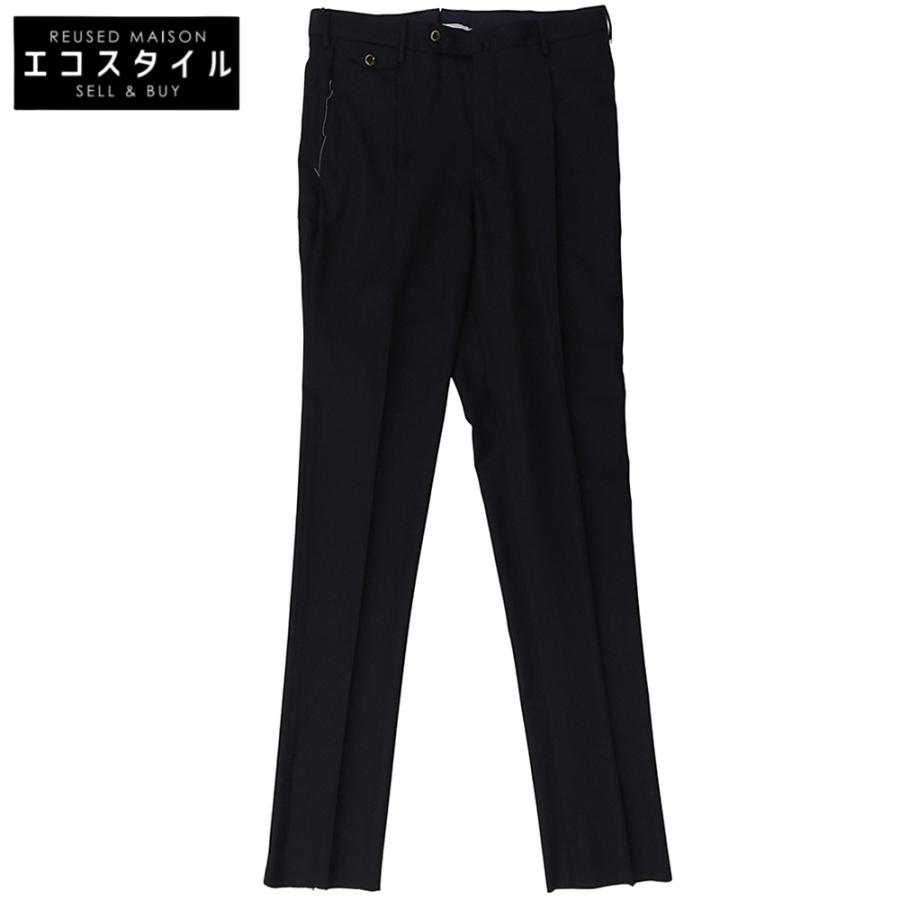 PT TORINO ブラック スラックス ストレッチ 46 美品 新品同様 PT TORINO ピーティートリノ ストレッチ スラックス ボトムス