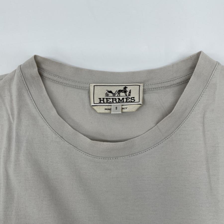 HERMES エルメス 71-5732 コットン100% 自転車パーツ Tシャツ カーキ S