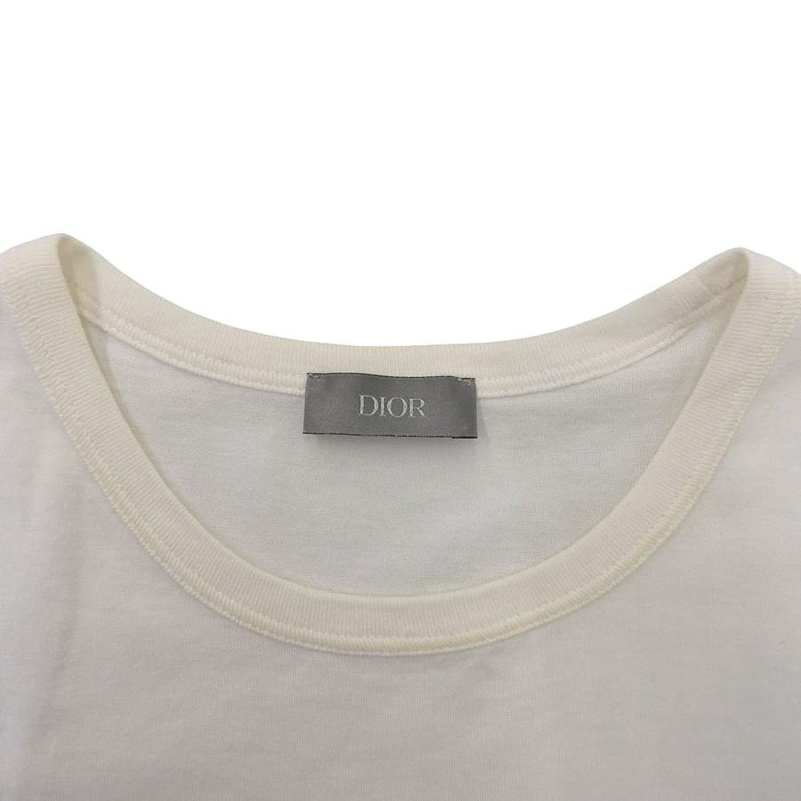 CHRISTIAN DIOR ディオール ×SHAWN STUSSY コットン ロゴ刺繍 Tシャツ