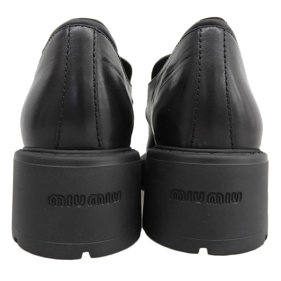 miu miu（ミュウミュウ） 新品同様 厚底 ローファー レザー シューズ