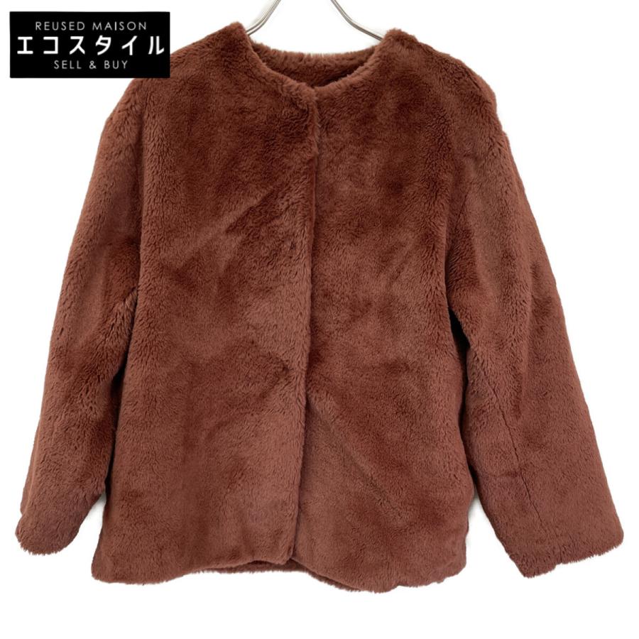 CASA FLINE カーサフライン 2224307033 ブラウン エコファー 襟付き