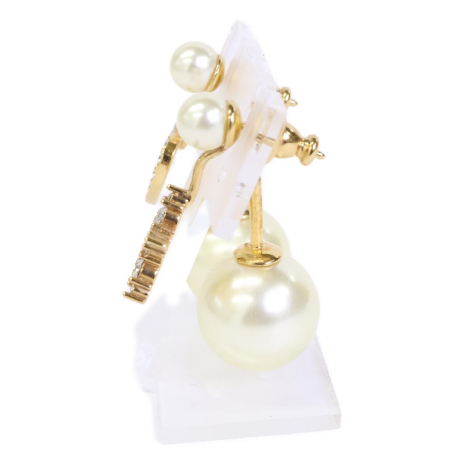 DIOR ディオール レジンパール ハート スター ラインストーン ピアス