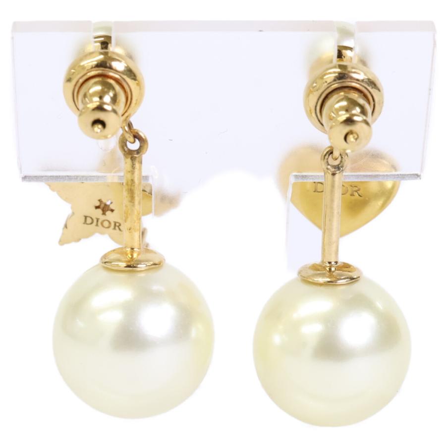 DIOR ディオール レジンパール ハート スター ラインストーン ピアス