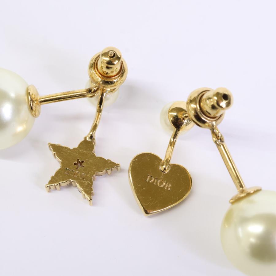 Dior パール ハート スター ピアス DIOR ディオール レジンパール ハート スター ラインストーン ピアス