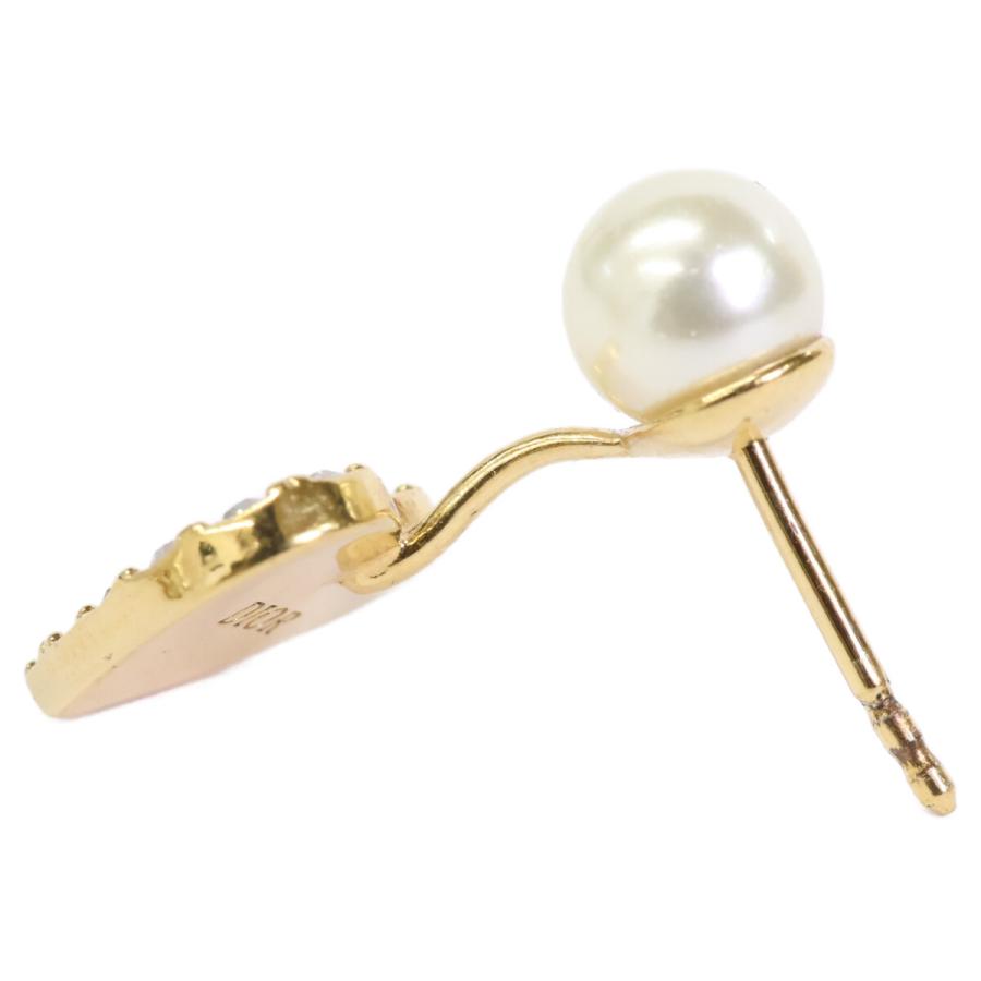 DIOR ディオール レジンパール ハート スター ラインストーン ピアス