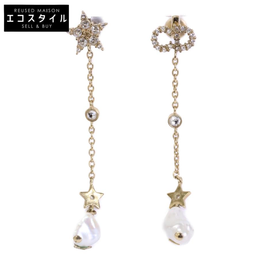 DIOR ディオール CDロゴ スター ラインストーン ダングル ピアス