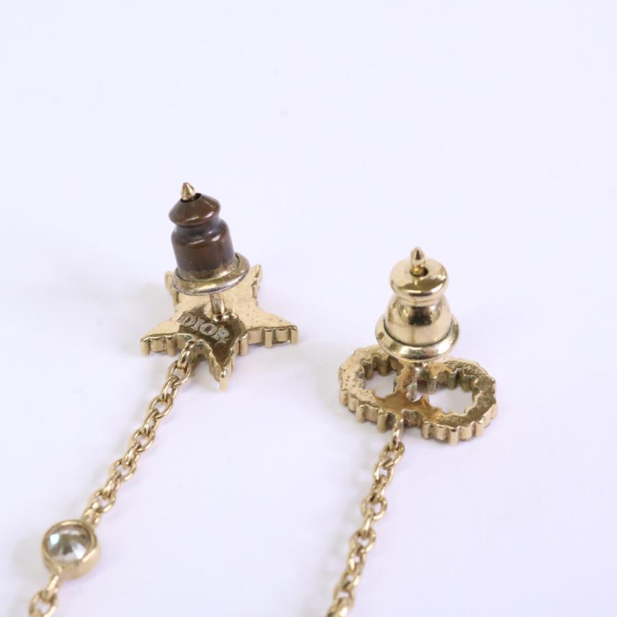 DIOR ディオール CDロゴ スター ラインストーン ダングル ピアス